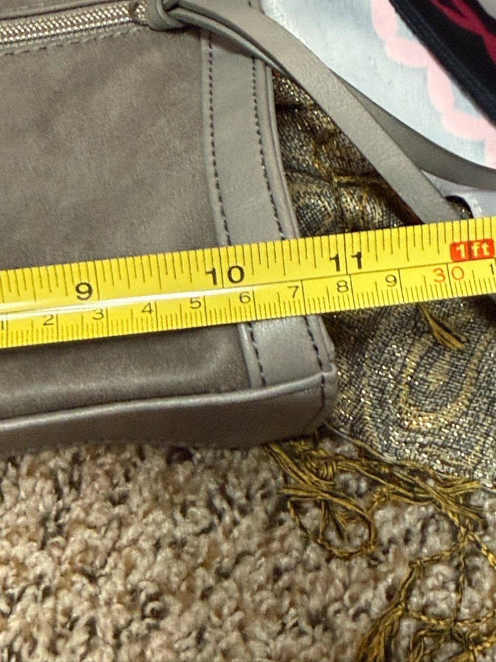 Relic Gray Suede Crossbody with Dual Front Zips - Picture 8 of 9